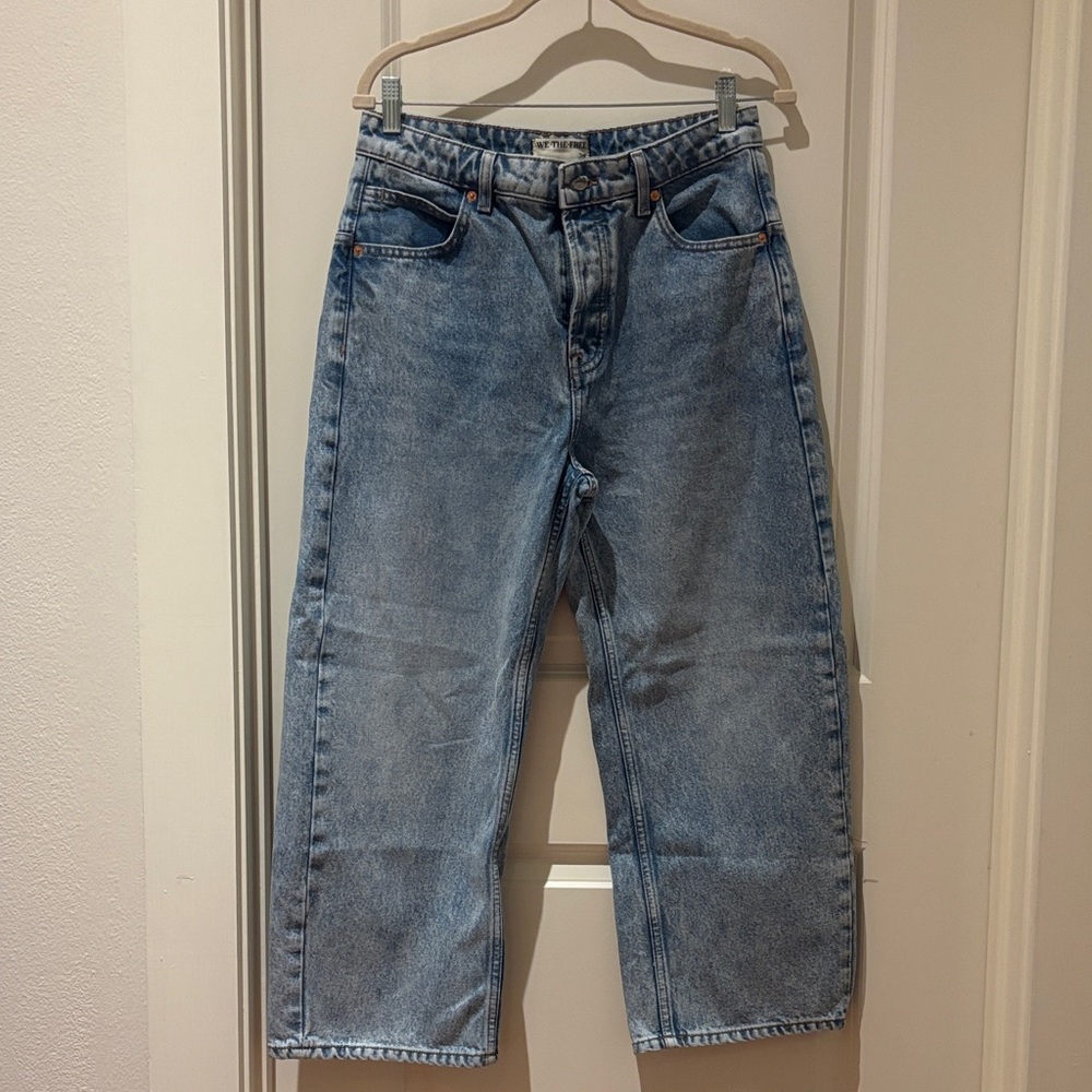 Free People We the Free Good Luck Mid Rise Barrel Jean